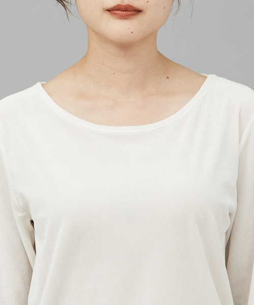 tシャツ サイドシャーリングベロアロンT レディース : ZOZOTOWN