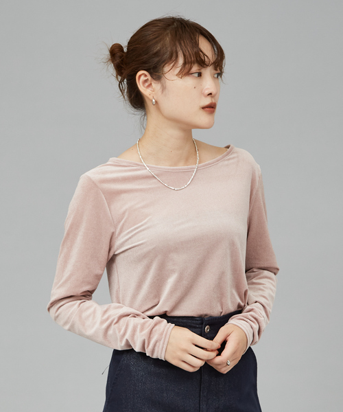 tシャツ サイドシャーリングベロアロンT レディース tシャツ サイドシャーリングベロアロンT レディース : ZOZOTOWN