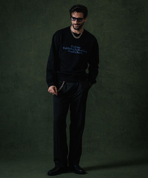 60s ネイビースウェット　オールドイングリッシュ CRIMIE トレーナー スウェット OLD ENGLISH CREW NECK SWEAT