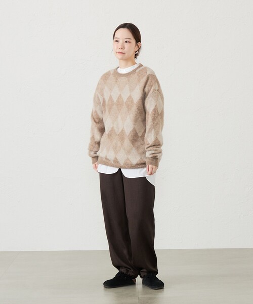 ニット セーター GREY LABEL アーガイルシャギープルオーバー レディース MACKINTOSH PHILOSOPHY ニット セーター GREY LABEL アーガイル
