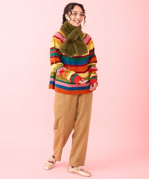 美品！札付き　定価28600円　JOCOMOMOLAボーダーニット Jocomomola（ホコモモラ） ニット セーター 「日本製」ホール