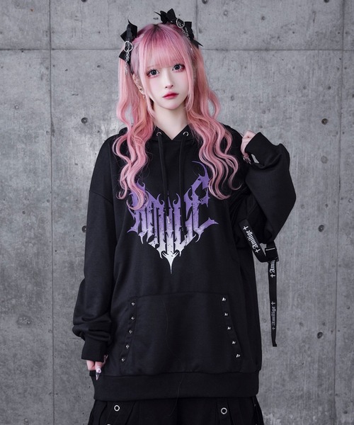 パーカー Amiligeロゴグラデーションパーカー レディース メンズ Amilige パーカー Amiligeロゴグラデーションパーカー