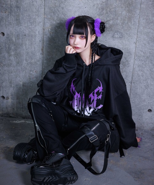 パーカー Amiligeロゴグラデーションパーカー レディース メンズ Amilige パーカー Amiligeロゴグラデーションパーカー