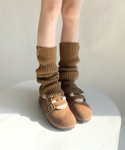 mosox レッグウォーマー 「MOSOX」木製ボタン付きレッグ