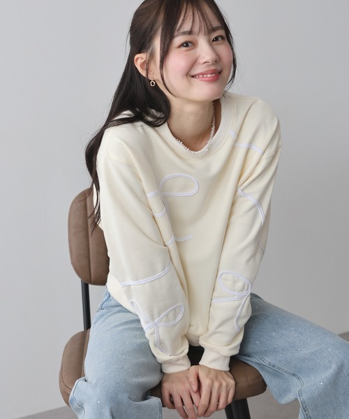 リュアユーイン Lure you in 刺繍ルーズスウェット リュアユーイン Lure you in 刺繍ルーズスウェット最 安値