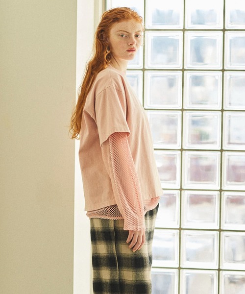 tシャツ Multiway Mesh Fabric Layered T-shirt/マルチウェイメッシュレイヤードＴシャツ「MAISON SPECIA Multiway Mesh Fabric Layered T-shirt/マルチウェイメッシュ