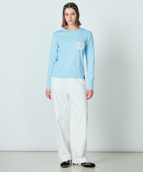 ロングTシャツ コットンロンT シンプルレターロゴ ルーズ 9_9f643f2c-d04f-4eb7-9961-