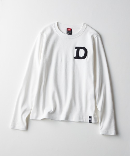 【関税込み】doublet ホワイト Bandage 刺繍 長袖Tシャツ DOUBLE STANDARD CLOTHING tシャツ Dロゴ刺繍ロングスリーブT