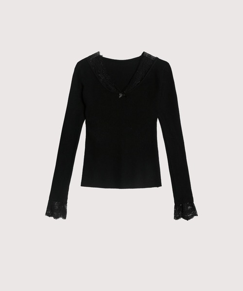 ニット セーター スウィートレースニットトップス Sweet Lace Knit Top レディース