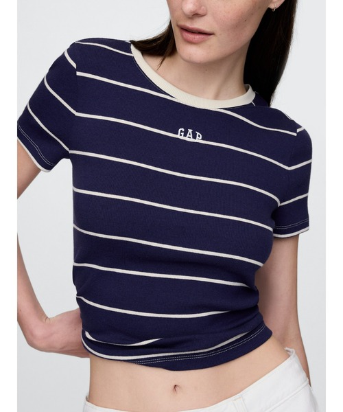 GAP tシャツ モダン クロップド Gapロゴtシャツ レディース