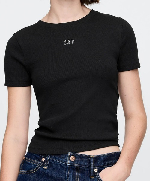 GAP tシャツ モダン クロップド Gapロゴtシャツ レディース