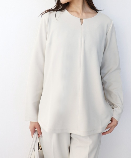 tシャツ もちもちジョーゼット Ａライントップス「セットアップ可」 レディース Jines tシャツ もちもちジョーゼット Aライントップス
