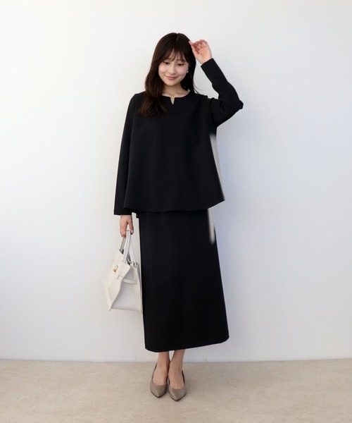 tシャツ もちもちジョーゼット Ａライントップス「セットアップ可」 レディース Jines tシャツ もちもちジョーゼット Aライントップス