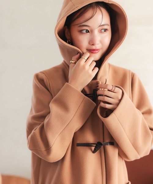 「KOBE LETTUCE」 ダッフルコート L ネイビー レディース_画像7