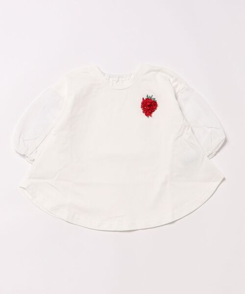 HAKKA KIDS（ハッカキッズ） tシャツ ワンポイントいちごモチーフ 