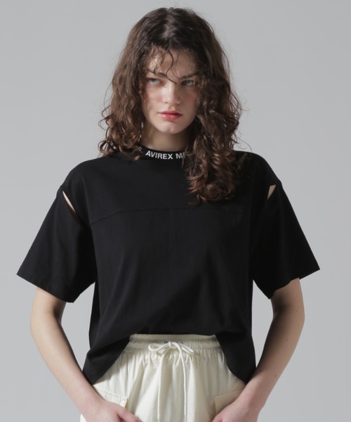 tシャツ アレックス レディース WOMAN/直営店限定》SHEER LAYERED PRINT T-SHIRT/シアー