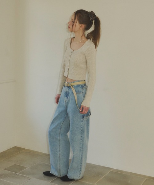 GIUNON ヘアクリップ leopard ribbon barrette / レオパード