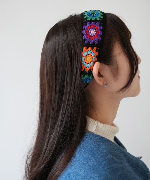 アダムエロペ ヘアバンド　花柄　フラワー　カチューム アダムエロペ ヘアバンド 花柄 フラワー カチューム ADAM ET