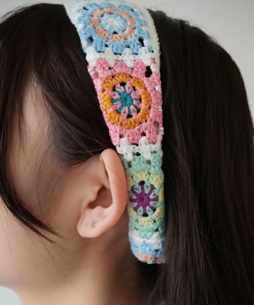 【国内発送/関税込!】LELET NY★クロシェ カチューム ヘアバンド セール】クロシェ編みフラワーヘッドバンド（ヘアバンド
