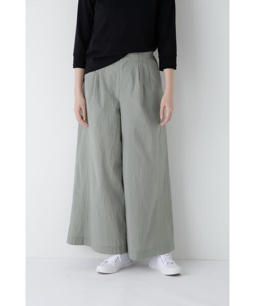 【未使用品】HUMAN WOMAN コットンリネンワイドパンツ human woman｜リネンコットンセミワイドパンツ | Rakuten
