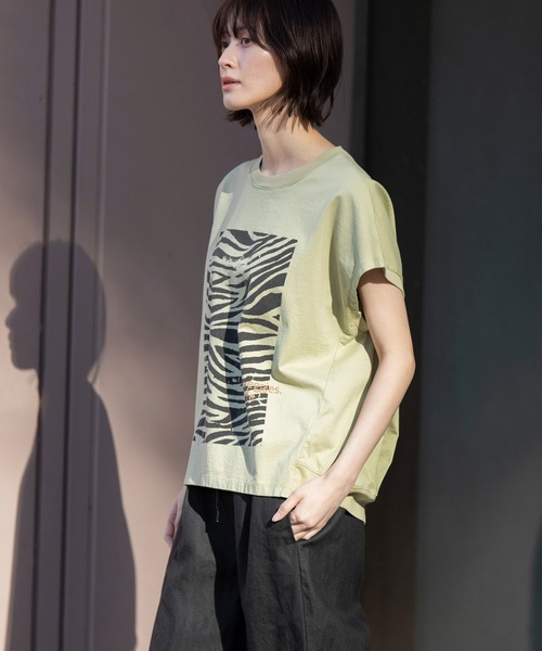 tシャツ サーマルプルオーバー レディース Munich tシャツ ゼブラプリントプルオーバー レディース