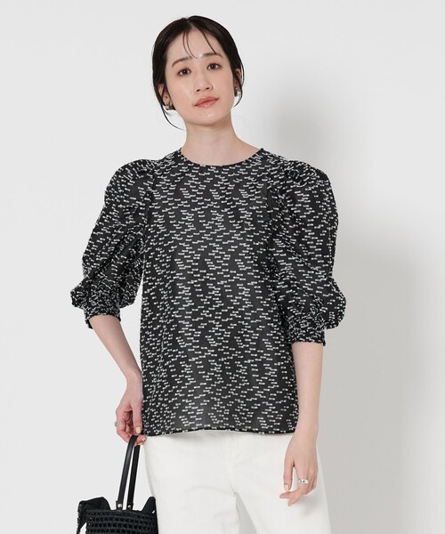 ブラウス シャツ カットジャガード パフスリーブ ブラウス レディース UNITED ARROWS ブラウス シャツ カットジャガード パフスリーブ