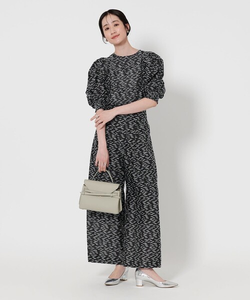 UNITED ARROWS ブラウス シャツ カットジャガード パフスリーブ