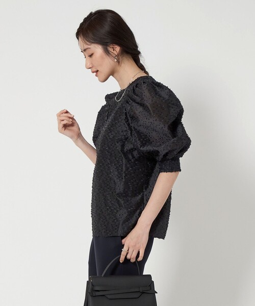 ブラウス シャツ カットジャガード パフスリーブ ブラウス レディース UNITED ARROWS ブラウス シャツ カットジャガード パフスリーブ