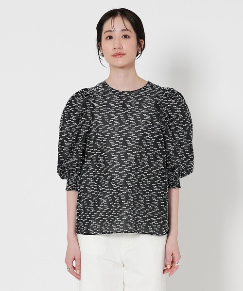 ブラウス シャツ カットジャガード パフスリーブ ブラウス レディース UNITED ARROWS ブラウス シャツ カットジャガード パフスリーブ