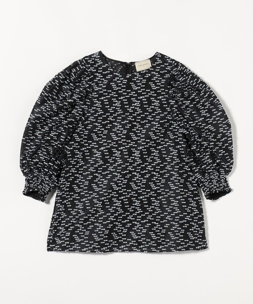 UNITED ARROWS ブラウス シャツ カットジャガード パフスリーブ