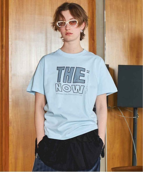 tシャツ THE NOW Logo T-shirt/THE NOWロゴTシャツ レディースの画像