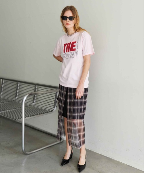 tシャツ THE NOW Logo T-shirt/THE NOWロゴTシャツ レディースの画像
