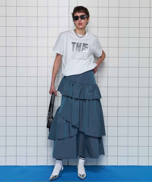 tシャツ THE NOW Logo T-shirt/THE NOWロゴTシャツ レディースの画像
