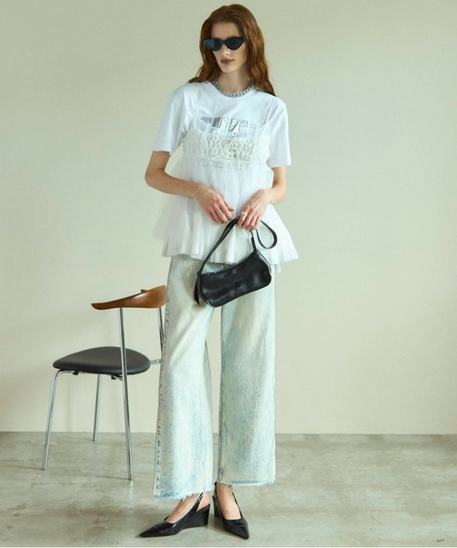 tシャツ THE NOW Logo T-shirt/THE NOWロゴTシャツ レディースの画像