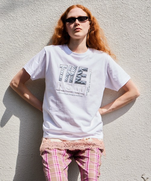 tシャツ THE NOW Logo T-shirt/THE NOWロゴTシャツ レディースの画像