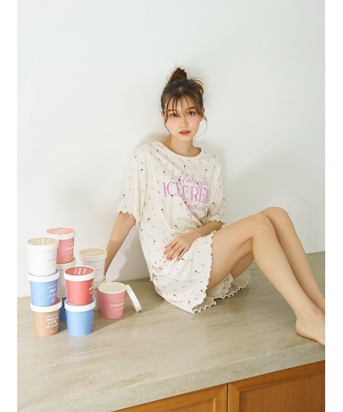 gelato pique パジャマ ルームウェア 「接触冷感」アイス柄