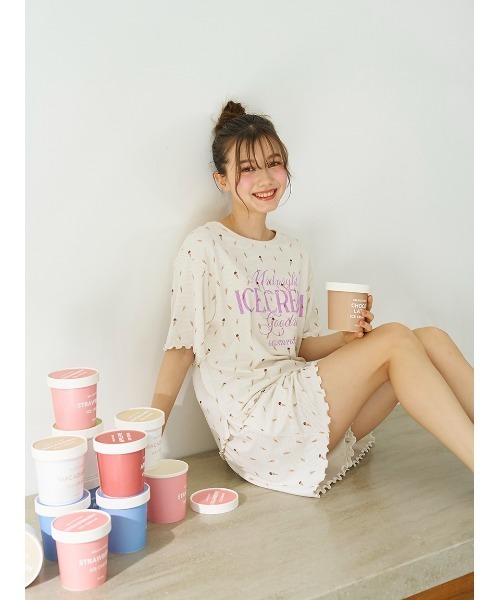 gelato pique パジャマ ルームウェア 「接触冷感」アイス柄
