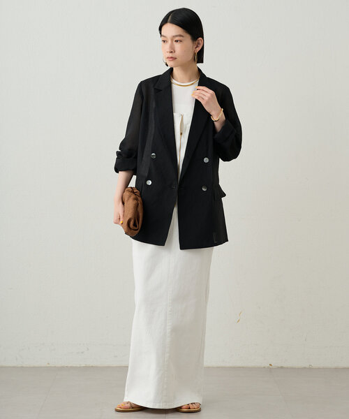 【美品】Lounge dress リネンジャケット Loungedress ジャケット テーラードジャケット リネンライク