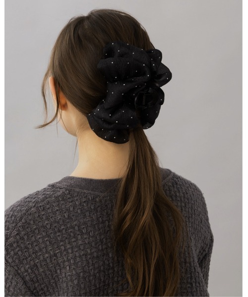 LA MUe ヘアクリップ 「LA MUE」シフォンドットバンスクリップ