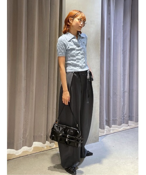SLY（スライ） スラックス パンツ CENTER TAPE TUCKED TROUSERS  