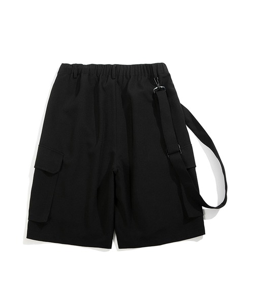 カーゴパンツ サスペンダー付きカーゴショーツ メンズ