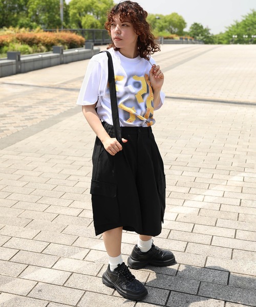 cft. ステッチサスペンダーカーゴパンツ ブラック CIVARIZE / サスペンダー付きコーティングカーゴパンツ 46