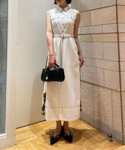LOVELESS シャツワンピース バックスカーフノースリーブ
