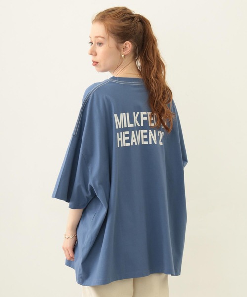 tシャツ MILKFED. AT HEAVEN27 SUPER BIG S/S TOP レディース メンズ