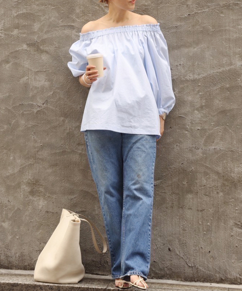 【美品】Deuxieme Classe *off shoulder S/T off shoulder S/T（ニット／セーター）｜Deuxieme Classe