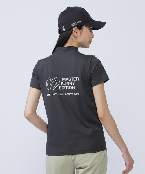 tシャツ 「MASTER BUNNY EDITION」エコブルードビーワッフル半袖モックネックカットソー レディース MASTER BUNNY EDITION tシャツ 「MASTER EDITION」エコブルー