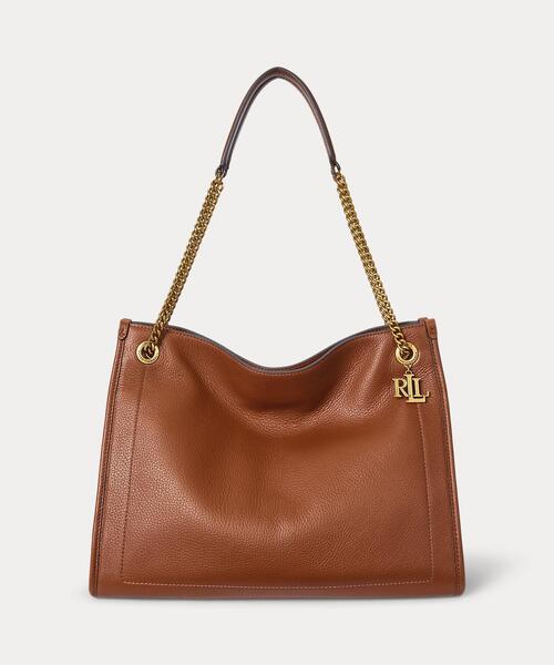 2WAY仕様★Lauren Ralph Lauren★レザー Bradley トートバッグ LAUREN RALPH トートバッグ ペブルド レザー ラージ Bradley