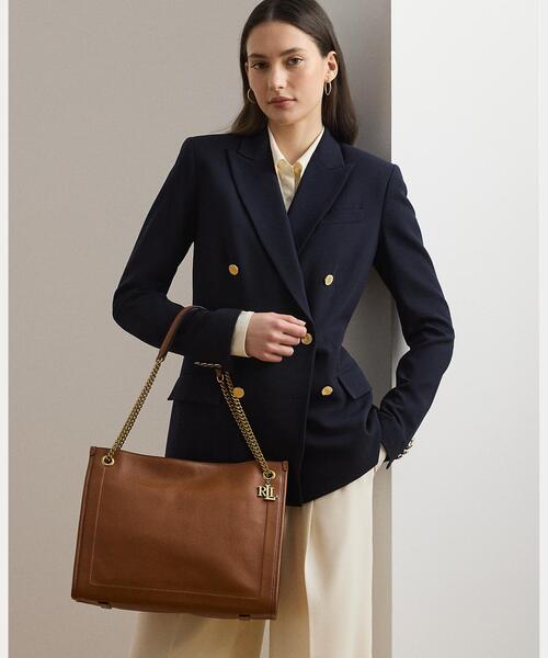 2WAY仕様★Lauren Ralph Lauren★レザー Bradley トートバッグ ペブルド レザー ラージ Bradley トート バッグ｜ローレン