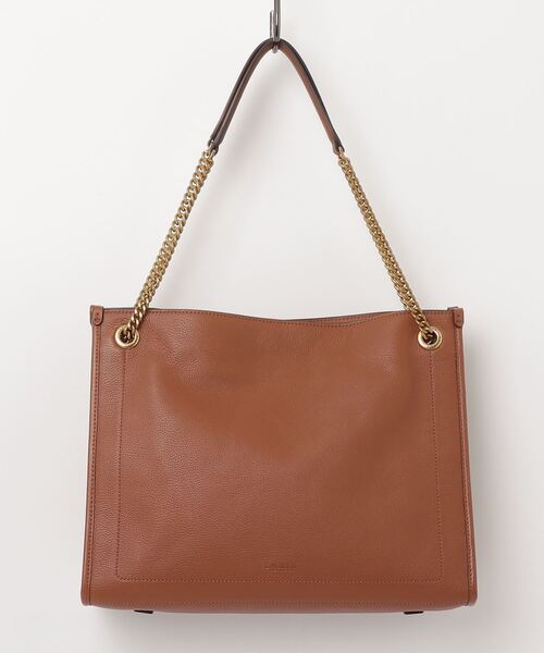 LAUREN RALPH トートバッグ ペブルド レザー ラージ Bradley