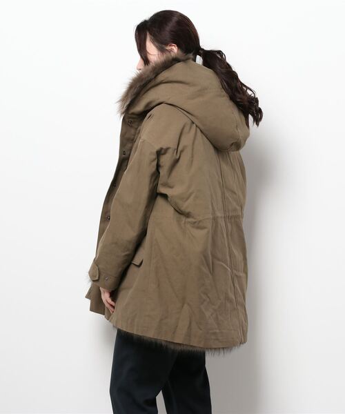 GYDA アウター GYDA ダウンコート ダウンジャケット 2WAYロゴ ZIPダウンコート